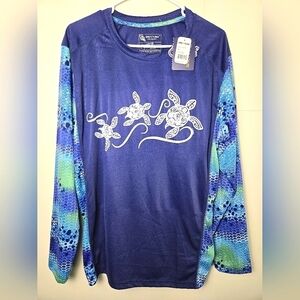 NWT Women's Spicy Tuna UPF 40 Long Sleeve Turtle Board Shirt, Size Large